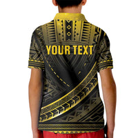 Personalised Polynesia Childhood Cancer Awareness Kid Polo Shirt You Are Stronger Than Cancer LT05 - Polynesian Pride
