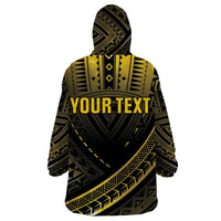 Personalised Polynesia Childhood Cancer Awareness Wearable Blanket Hoodie You Are Stronger Than Cancer LT05 - Polynesian Pride