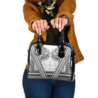 Polynesian Tattoo Inspired Cosplay Costume Shoulder Handbag Tribal Warrior White - Polynesian Pride