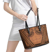 Polynesian Tattoo Inspired Cosplay Costume Leather Tote Bag Tribal Warrior - Polynesian Pride