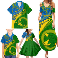 Malampa Day Family Matching Summer Maxi Dress and Hawaiian Shirt Sand Drawing Vanuatuan Pattern LT05 - Polynesian Pride