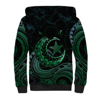 Personalised Polynesia Sherpa Hoodie With Islam Crescent And Star LT05 - Polynesian Pride