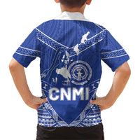 Northern Mariana Islands Family Matching Short Sleeve Bodycon Dress and Hawaiian Shirt Chamorro Warrior Tribal Pattern LT05 - Polynesian Pride