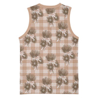 Brown Palaka Hawaii Basketball Jersey Hawaiian Lehua Blossoms