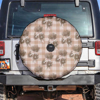 Brown Palaka Hawaii Spare Tire Cover Hawaiian Lehua Blossoms