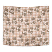 Brown Palaka Hawaii Tapestry Hawaiian Lehua Blossoms