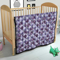 Purple Palaka Hawaii Quilt Hawaiian Lehua Blossoms