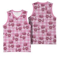 Pink Palaka Hawaii Basketball Jersey Hawaiian Lehua Blossoms