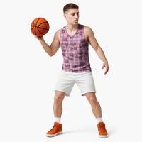 Pink Palaka Hawaii Basketball Jersey Hawaiian Lehua Blossoms