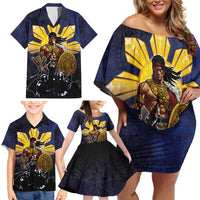 Philippines The First Hero Family Matching Off Shoulder Short Dress and Hawaiian Shirt Lapu Lapu Know Your Roots LT05 - Polynesian Pride
