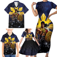 Philippines The First Hero Family Matching Short Sleeve Bodycon Dress and Hawaiian Shirt Lapu Lapu Know Your Roots LT05 - Polynesian Pride