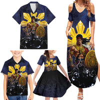 Philippines The First Hero Family Matching Summer Maxi Dress and Hawaiian Shirt Lapu Lapu Know Your Roots LT05 - Polynesian Pride