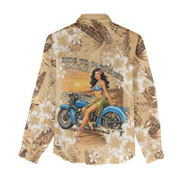 Aloha Hawaii Biker Women Casual Shirt Ride To Paradise