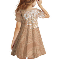 Polynesian Women's Day Family Matching Mermaid Dress and Hawaiian Shirt Brown Hibiscus Flowers With Polynesian Pattern LT05 - Polynesian Pride