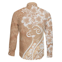 Polynesian Women's Day Family Matching Summer Maxi Dress and Hawaiian Shirt Brown Hibiscus Flowers With Polynesian Pattern LT05 - Polynesian Pride