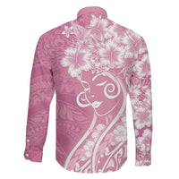 Polynesian Women's Day Family Matching Summer Maxi Dress and Hawaiian Shirt Pink Hibiscus Flowers With Polynesian Pattern LT05 - Polynesian Pride