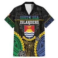 Personalised South Sea Islanders And Gilbert Islands Family Matching Mermaid Dress and Hawaiian Shirt Kanakas Polynesian Pattern LT05 Dad's Shirt - Short Sleeve Black - Polynesian Pride