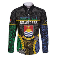 Personalised South Sea Islanders And Gilbert Islands Family Matching Off Shoulder Maxi Dress and Hawaiian Shirt Kanakas Polynesian Pattern