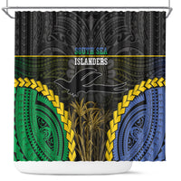 South Sea Islanders And New Ireland Shower Curtain Kanakas Polynesian Pattern