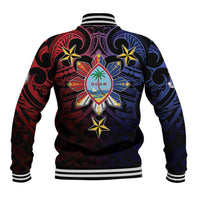 Philippines Guam Baseball Jacket Filipino Sun With Guaman Seal
