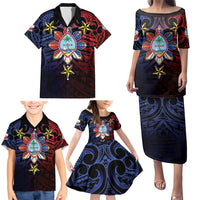 Philippines Guam Family Matching Puletasi and Hawaiian Shirt Filipino Sun With Guaman Seal LT05 - Polynesian Pride