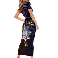 Philippines Guam Family Matching Short Sleeve Bodycon Dress and Hawaiian Shirt Filipino Sun With Guaman Seal LT05 - Polynesian Pride