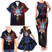 Philippines Guam Family Matching Tank Maxi Dress and Hawaiian Shirt Filipino Sun With Guaman Seal LT05 - Polynesian Pride