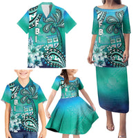 Fiji Born Indian Family Matching Puletasi and Hawaiian Shirt Palm Paisley With Tapa Pattern LT05 - Polynesian Pride
