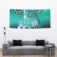 Fiji Born Indian Tapestry Palm Paisley With Tapa Pattern LT05 - Polynesian Pride