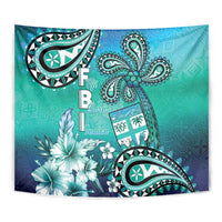 Fiji Born Indian Tapestry Palm Paisley With Tapa Pattern LT05 - Polynesian Pride