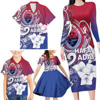 Guam Gadao Family Matching Long Sleeve Bodycon Dress and Hawaiian Shirt Hafa Adai Micronesian Tribal Pattern LT05 - Polynesian Pride