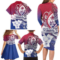Guam Gadao Family Matching Long Sleeve Bodycon Dress and Hawaiian Shirt Hafa Adai Micronesian Tribal Pattern LT05 - Polynesian Pride