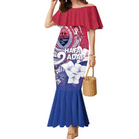 Guam Gadao Family Matching Mermaid Dress and Hawaiian Shirt Hafa Adai Micronesian Tribal Pattern LT05 Mom's Dress Red - Polynesian Pride