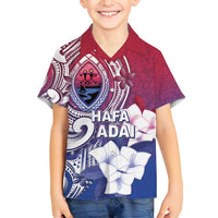 Guam Gadao Family Matching Puletasi and Hawaiian Shirt Hafa Adai Micronesian Tribal Pattern