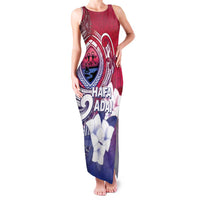 Guam Gadao Family Matching Tank Maxi Dress and Hawaiian Shirt Hafa Adai Micronesian Tribal Pattern LT05 Mom's Dress Red - Polynesian Pride