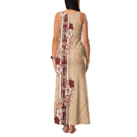 Tonga Language Week Family Matching Tank Maxi Dress and Hawaiian Shirt Hibiscus Tongan Ngatu Pattern LT05 - Polynesian Pride