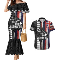 Hawaii 1959 Statehood Day Couples Matching Mermaid Dress and Hawaiian Shirt Classic Style LT05 Black - Polynesian Pride