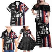 Hawaii 1959 Statehood Day Family Matching Off Shoulder Maxi Dress and Hawaiian Shirt Classic Style LT05 - Polynesian Pride