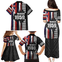 Hawaii 1959 Statehood Day Family Matching Puletasi and Hawaiian Shirt Classic Style LT05 - Polynesian Pride