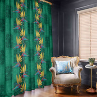 Hawaii Waikiki King Window Curtain Green Quilt With Pua Manu LT05 - Polynesian Pride