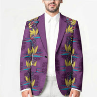 Hawaii Waikiki King Blazer Purple Quilt With Pua Manu LT05 - Polynesian Pride
