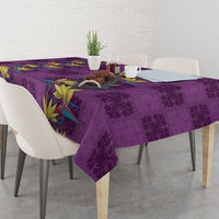 Hawaii Waikiki King Tablecloth Purple Quilt With Pua Manu LT05 - Polynesian Pride