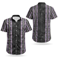 Hawaii Queen Liliuokalani Couples Matching Off The Shoulder Long Sleeve Dress and Hawaiian Shirt Hawaiian Lei Pua Kalaunu LT05 - Polynesian Pride