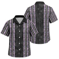 Hawaii Queen Liliuokalani Family Matching Puletasi and Hawaiian Shirt Hawaiian Lei Pua Kalaunu LT05 Son's Shirt Black - Polynesian Pride