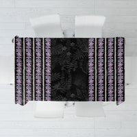Hawaii Queen Liliuokalani Tablecloth Hawaiian Lei Pua Kalaunu LT05 Black - Polynesian Pride