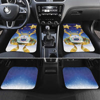 Samoa Christmas Car Mats Snow Globe With Samoan Santa - Polynesian Pride