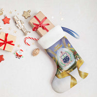 Samoa Christmas Stocking Snow Globe With Samoan Santa - Polynesian Pride