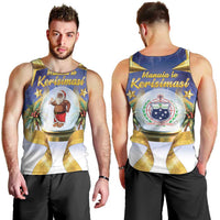 Samoa Christmas Men Tank Top Snow Globe With Samoan Santa - Polynesian Pride
