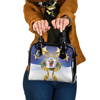 Samoa Christmas Shoulder Handbag Snow Globe With Samoan Santa - Polynesian Pride
