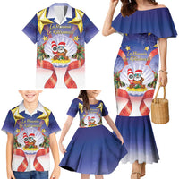 American Samoa Christmas Family Matching Mermaid Dress and Hawaiian Shirt Seashell Santa Beach Vibes LT05 - Polynesian Pride